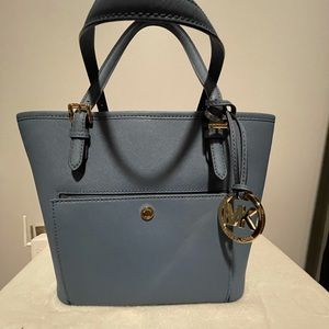 Powder Blue Steffiano Leather Purse